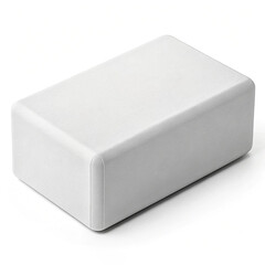 Fototapeta premium Yoga block with soft edges on white background