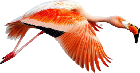Flamingos in Flight, Beautiful Wildlife