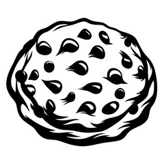 A Delicious Chocolate Chip Cookie Illustration A Sweet Treat Graphic Design