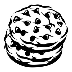 Delicious Double Chocolate Chip Cookies Sweet Treat Bakery Goodies Homemade Dessert