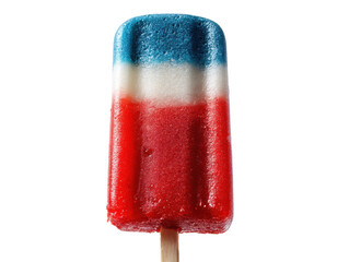 Layered red, white, and blue summer frozen treat, cut out - stock png.