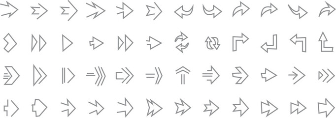 Fototapeta premium Transparent PNG available Arrow icon set, arrow cursor collection, different arrow signs, black arrows icons