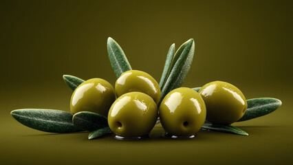 fresh green olives