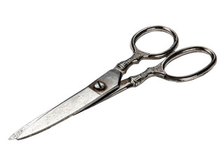 Fototapeta premium Vintage scissors with ornate design for crafting and tailoring, cut out - stock png.