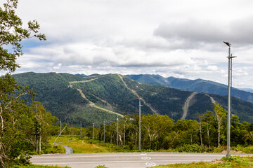 Cableway in Yuzhno-Sakhalinsk. Ski Trail - Height. Sakhalin, Russia