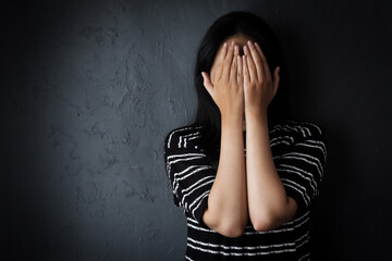 Depressed Young Woman Feeling Sad Or Scared Frustrated By Problem Feeling Despair And Anxiety