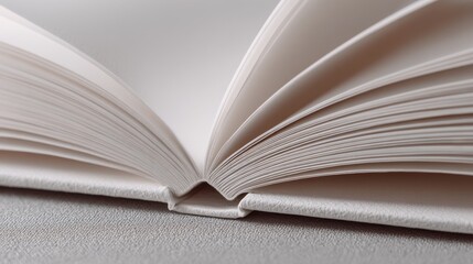 A 4K photo of close up of a white book with space for copying representing education.