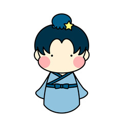 七夕のゆるくて可愛い彦星のイラスト