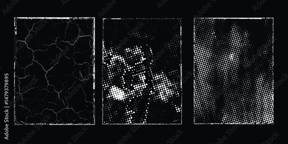 Poster Grunge Urban Backgrounds set.Texture Vector.Dust Overlay Distress Grain ,Simply Place illustration over any Object to Create grungy Effect .abstract,splattered , dirty, texture for your design
