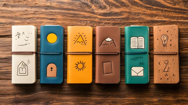 Flatlay of Folded Accordion Zine with Thematic Sketches - Powered by Adobe