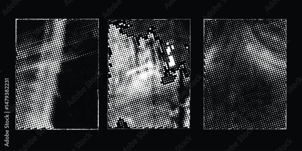 Leinwandbilder grunge urban backgrounds set.texture vector.dust overlay distress grain ,simply place illustration o