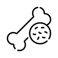 A well designed line icon showing bone cancer concept