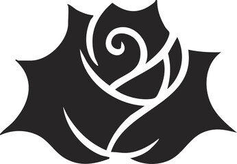 Rose Flower Icon PNG – Elegant Floral Symbol with Transparent Background, Classic Rose Illustration for Design Use