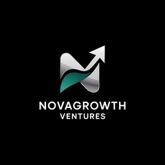 Modern logo design representing growth and progress with upward arrow for Novagrowth Ventures