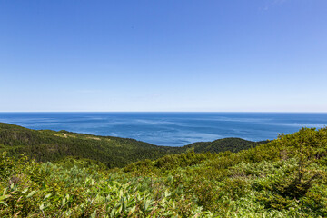 Fototapeta premium Beautiful viewpoint on the coast of the Sea of ​​Okhotsk. Sakhalin, Russia