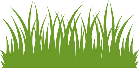 Fototapeta premium Green Grass Border PNG – Fresh Nature Border with Transparent Background, Lawn and Garden Edge Illustration for Design