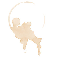 Illustration of coffee stain, Vector Illustration.EPS10