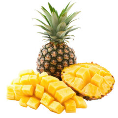 Fresh diced pineapple and mango