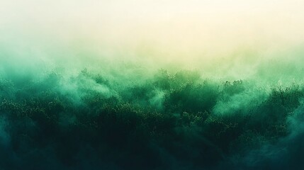 Lush green and yellow forest scene with a beautiful gradient blend from forest green to emerald