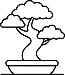bonsai vector Illustration on transparent background