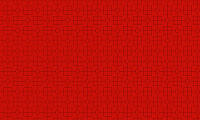 Seamless Circle Square Floral Line Pattern – Elegant Geometric Design for Web, Print, Wallpaper, Textile, Packaging, UI, Poster, Branding, Backgrounds, and Decoration with Red Colour