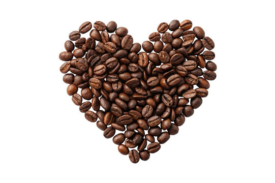 coffee beans heart