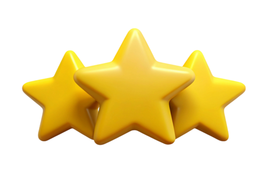 golden star on white background