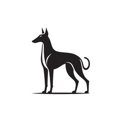 Elegant Azawakh Dog Silhouette Vector – Sleek, graceful African breed outline perfect for pet-themed designs, digital art, merchandise, breed-specific projects, decals, and creative ventures.
