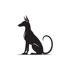 Elegant Azawakh Dog Silhouette Vector – Sleek, graceful African breed outline perfect for pet-themed designs, digital art, merchandise, breed-specific projects, decals, and creative ventures.
