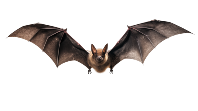 Flying Bat on Transparent Background