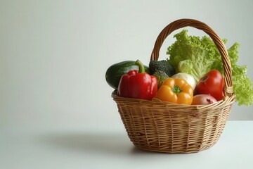 A wicker basket brimming with fresh vegetables (1)