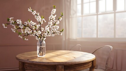 Spring blossoms in a vase