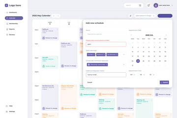 Nail shop booking website homepage app ui design