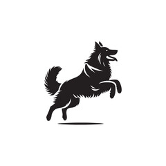 Basque Shepherd Dog Silhouette Vector – Distinct, strong, and agile canine outline, perfect for pet-themed designs, digital art, breed-specific projects, merchandise, and creative endeavors.
