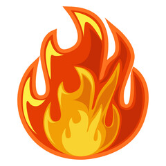 Cute Fire Shape Illustration