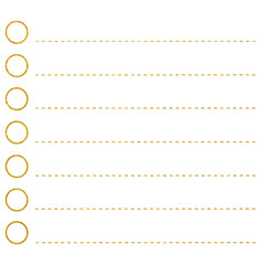 Gold Blank to do List. Planner Elements.