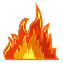 Cute Fire Shape Illustration