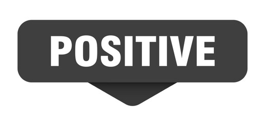 positive sticker. positive sign on transparent background