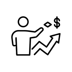 Fototapeta premium ビジネスプレゼンのアイコン / Business presentation icon