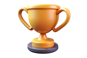 gold cup isolated on white