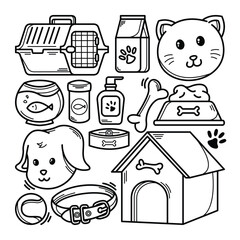 Collection of Hand Drawn Pet Doodles