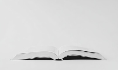 Open Book Blank Pages for Your Story  White Background Simplicity.