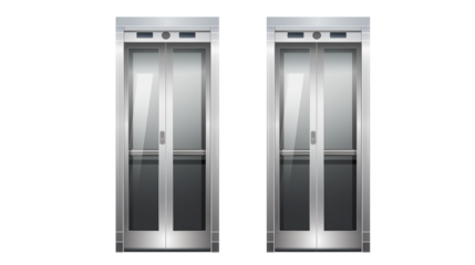 Modern Elevator Doors Design Glass Steel Entrance Building Architecture
