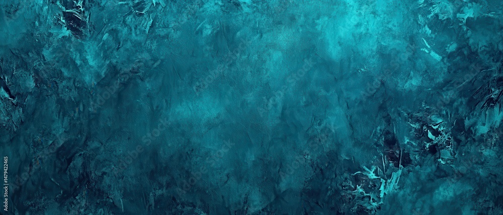 Poster abstract teal textured background with dark accents, creating a dramatic and artistic backdrop for g