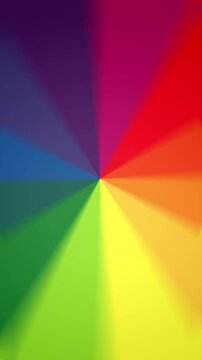 Spinning animated color wheel backdrop with looping section from frames 293 to 359. Vertical video.