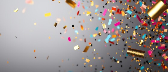 Graduation celebrations, congratulations, joyful confetti explosion