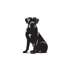 Boerboel Dog Silhouette Vector – Strong, protective, and loyal canine outline, ideal for breed-specific designs, digital art, merchandise, T-shirts, pet-themed projects, and creative endeavors.
