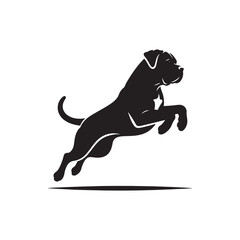 Obraz premium Boerboel Dog Silhouette Vector – Strong, protective, and loyal canine outline, ideal for breed-specific designs, digital art, merchandise, T-shirts, pet-themed projects, and creative endeavors. 