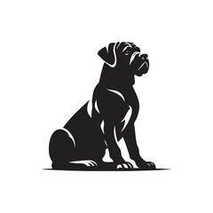 Boerboel Dog Silhouette Vector – Strong, protective, and loyal canine outline, ideal for breed-specific designs, digital art, merchandise, T-shirts, pet-themed projects, and creative endeavors.
