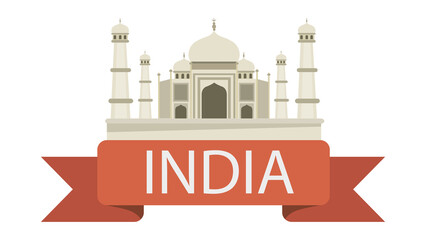 Taj Mahal India Illustration